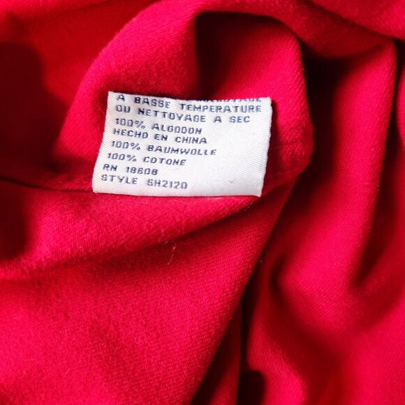 Schott Bros Flannel Shirt Mens XL Solid Red Button Down 100% Cotton SH2120 - Picture 8 of 8